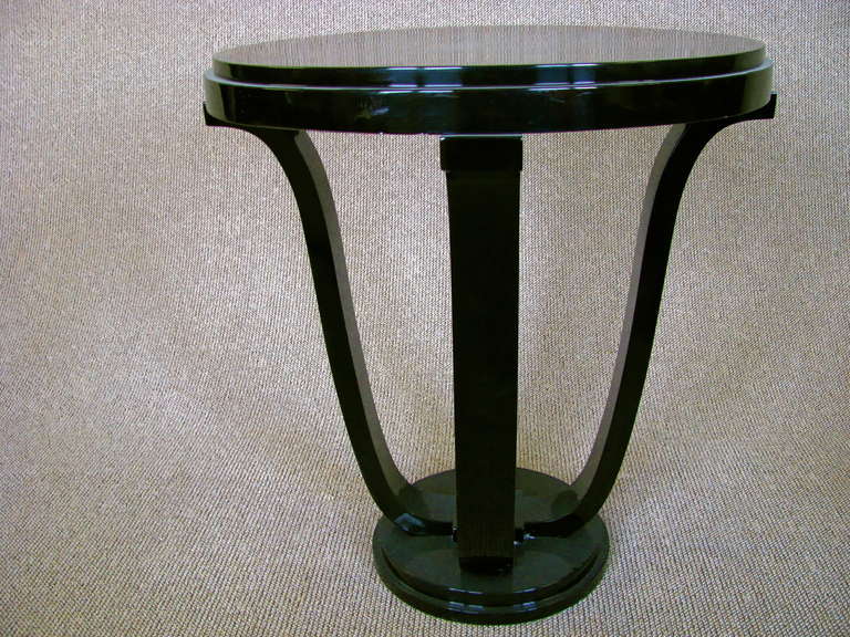 French Art Deco Side Cocktail Table Macassar