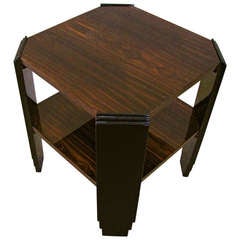 Cubistic Art Deco Side Table Macassar Cubistic Art Deco Side Table Macassar
