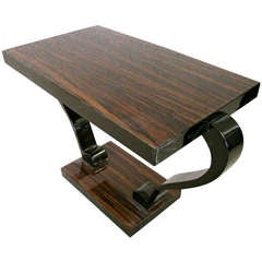 French Art Deco Lyra shaped Side Table Macassar French Art Deco Lyra shaped Side Table Macassar