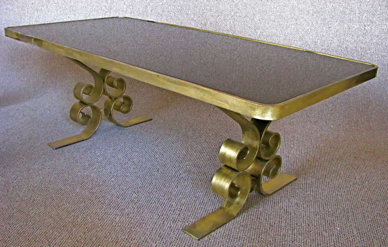 French Art Deco 1940's Endtables Wrought Iron In Good Condition In Saarbruecken, DE