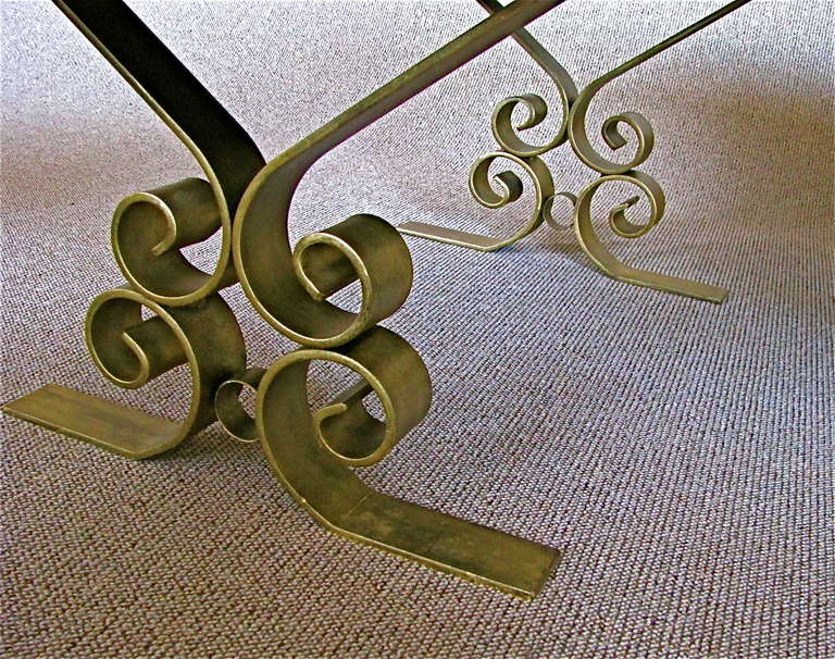 French Art Deco 1940's Endtables Wrought Iron 4