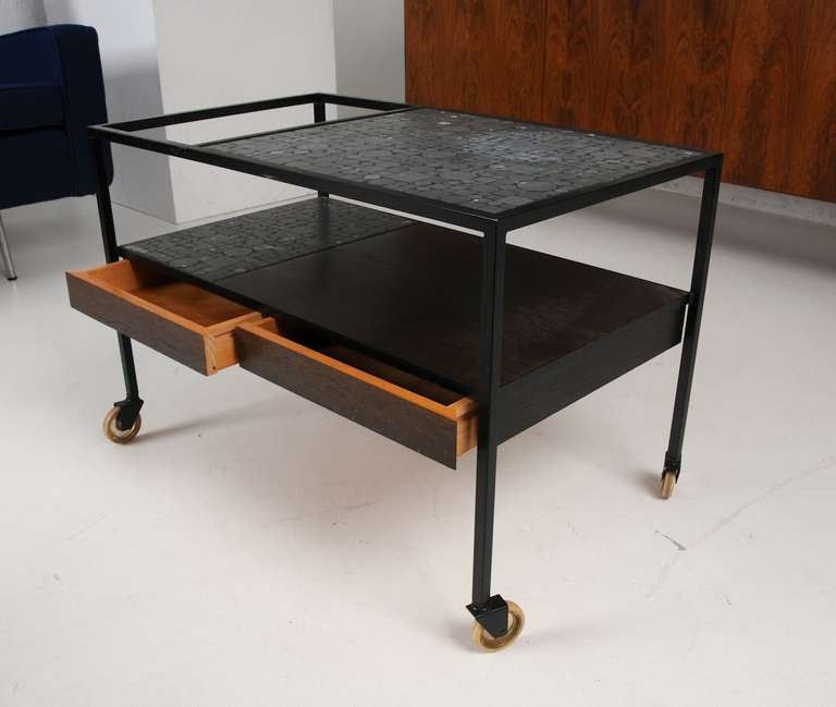 Mid-Century Modern Very Rare Bar Cart For Sale