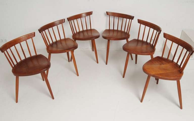 Mid-Century Modern Set of 6 Mira Dining Chairs