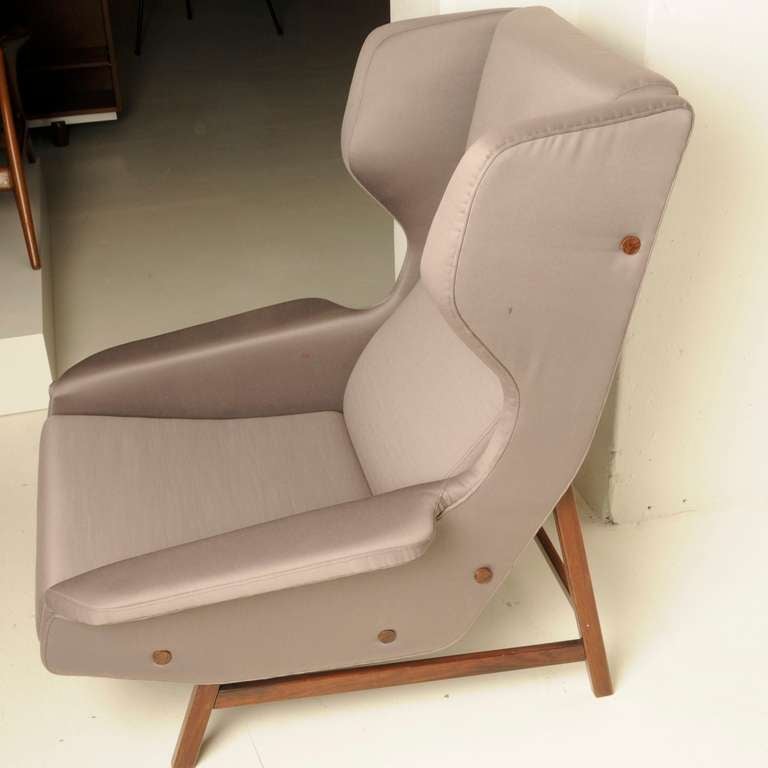 Italian Very Rare Wingback Chair
