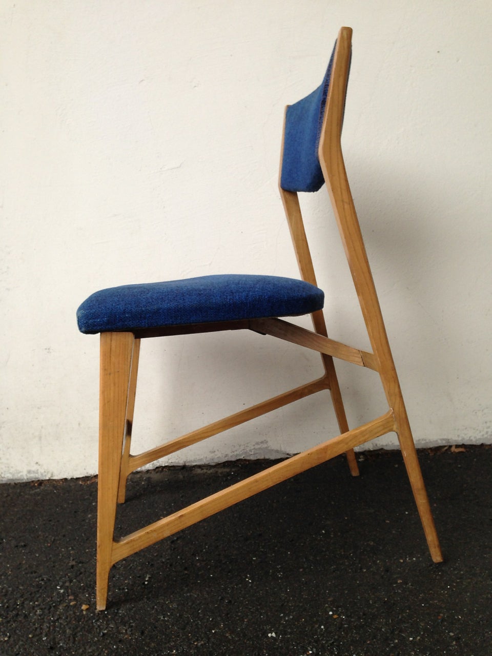 Small Curved Desk with Matching Chair Attributed to Gio Ponti In Good Condition In Munich, DE