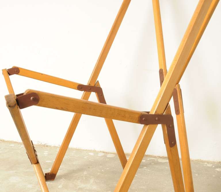 Italian Rare Tripolina Folding Chair