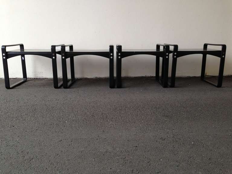 German Rare Set of Four Stools or Side Tables by Verner Panton For Sale