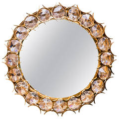 Bakalowits Brass Wall Mirror with Glass Crystals