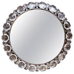 Illuminated Bakalowits Wall Mirror with Glass Crystals