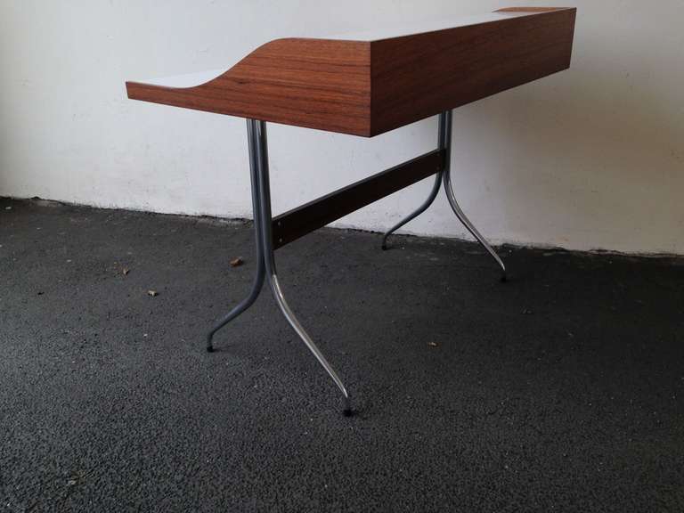 Mid-20th Century Rare George Nelson Swag Legged Desk in Rosewood