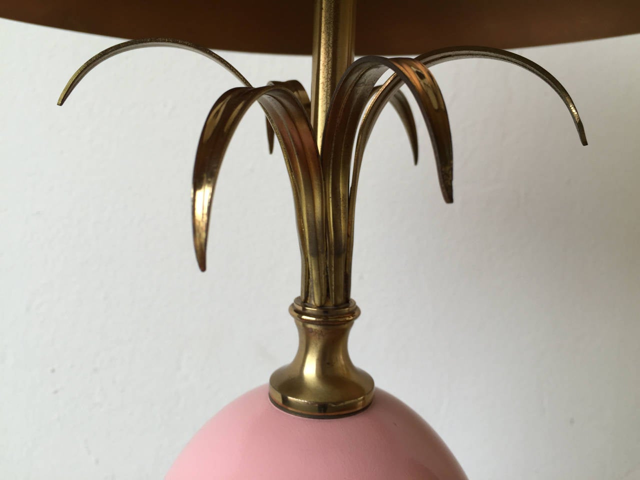 Mid-Century Modern Rare Pair of Huge Maison Charles Ostrich Egg Table Lamps in Perfect Condition
