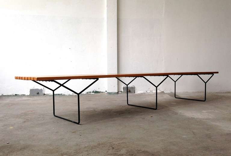 Harry Bertoia Knoll Slat Bench Extra Large At 1stdibs