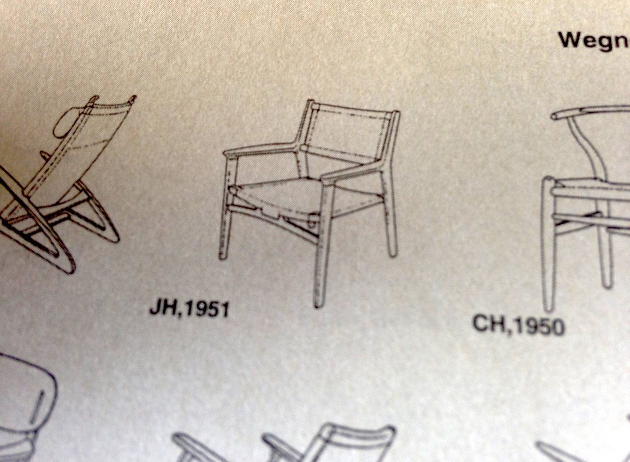 Hans J. Wegner for Johannes Hansen Teak Cane Easy Chair, 1951 1