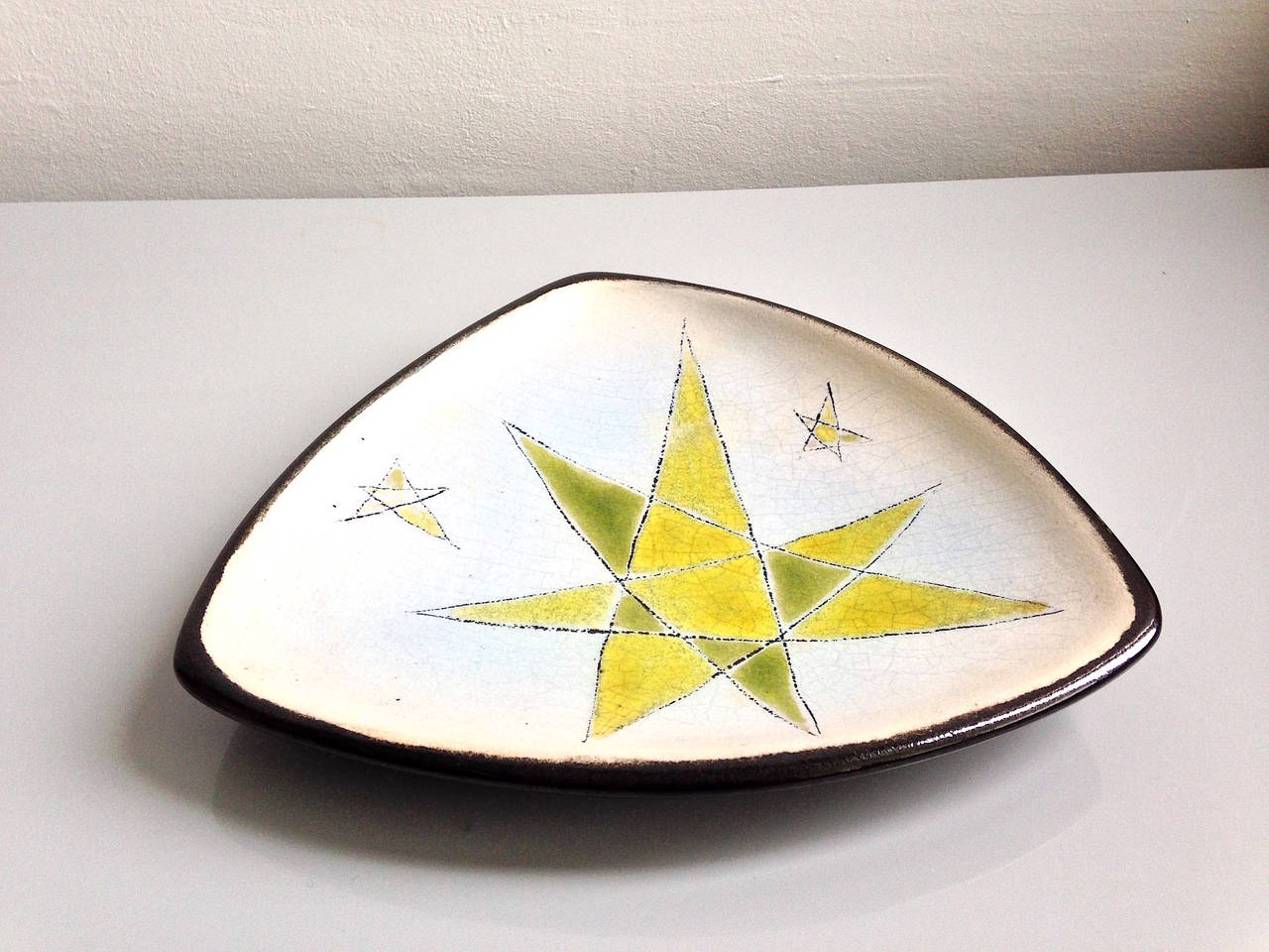 Mid-Century Modern Denise Gatard Larger Triangle Dish