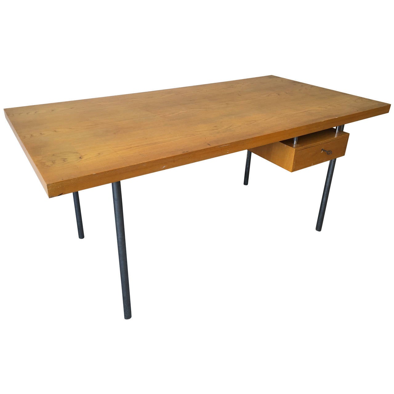 Architects Desk architects desk with hidden lockable drawer, style of poul Architects Desk architects desk with hidden lockable drawer, style of poul