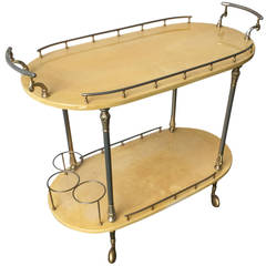 Goatskin Bar Cart by Aldo Tura