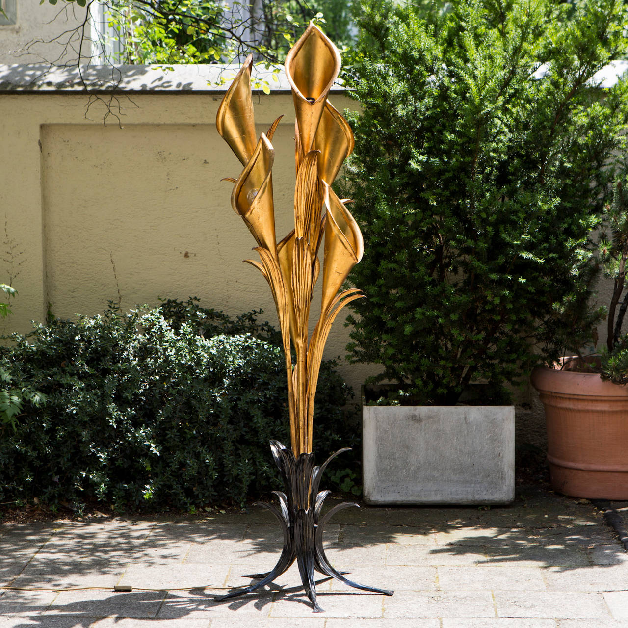 Golden Calla Flower Floor Lamp