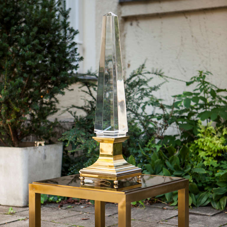 Hollywood Regency Obelisk Lamp of Sandro Petti for Maison Jansen
