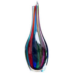 Murano Vase in the Style of Fulvio Bianconi and Venini 6