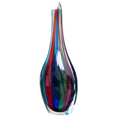 Vaso di Murano nello stile di Fulvio Bianconi e Venini