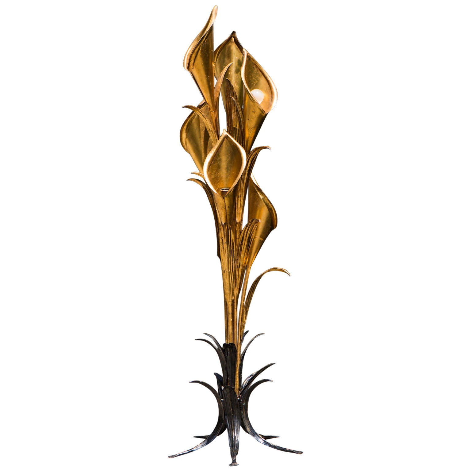 Golden Calla Flower Floor Lamp