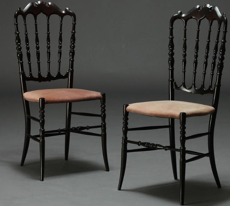 Italian Set of Six Chiavari Dining Chairs