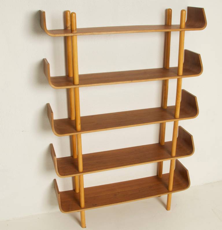 Bookcase designed by Willem Lutjens for Gouda Den Boer in 1953. Very rare size.