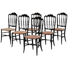 Set of Six Chiavari Dining Chairs