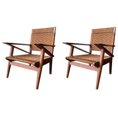 Amazing Set of Two French Lounge Chairs