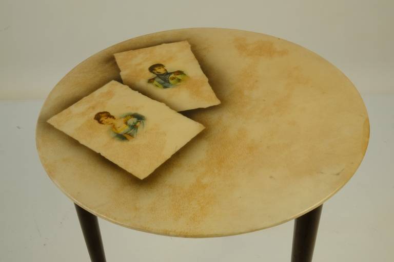 Italian Four Aldo Tura Side Tables For Sale