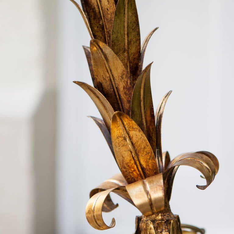 gold palm lamp