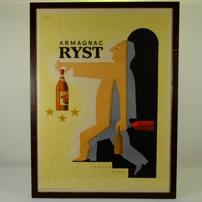 Raymond Savignac Advertisement for "Armagnac Ryst"