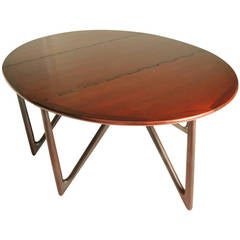 Drop-Leaf Dining Table by Kurt Ostervig in Stained Rosewood
