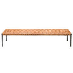 Vintage Leather Strap Daybed by Katavalos for Laverne