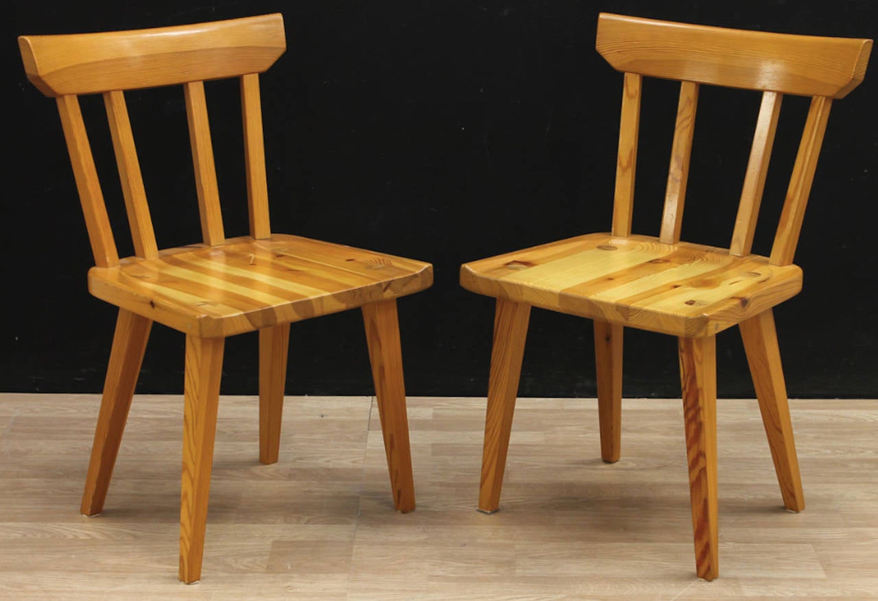 Wood 6 dining chairs