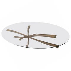 very rare coffee table by michel mangematin 1