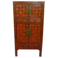Antique Chinese Painted Armoire