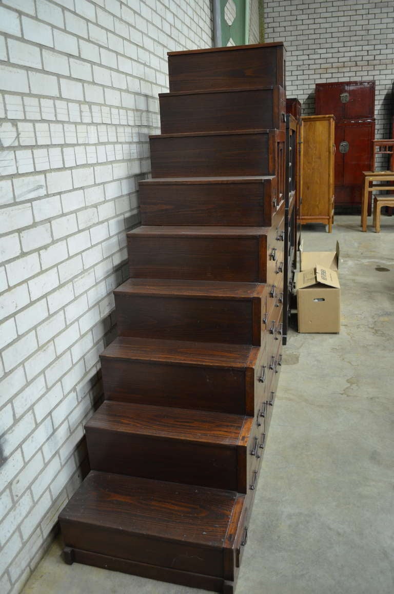 19th Century 19Th. Century Japanese Staircase Tansu For Sale