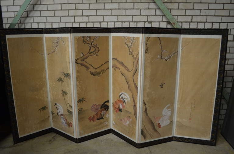 Japanese Six Fold Screen