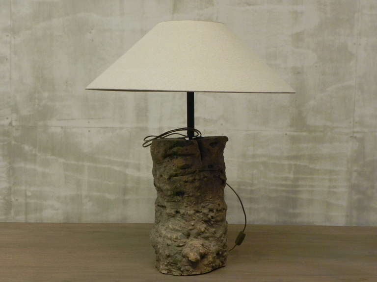 tree stump lamp