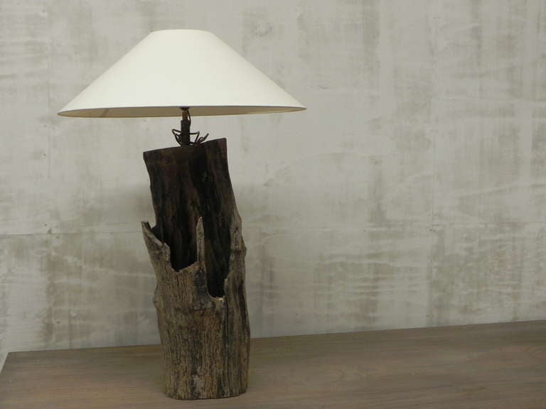 Driftwood Table Lamp In Good Condition For Sale In Gravenmoer, NL