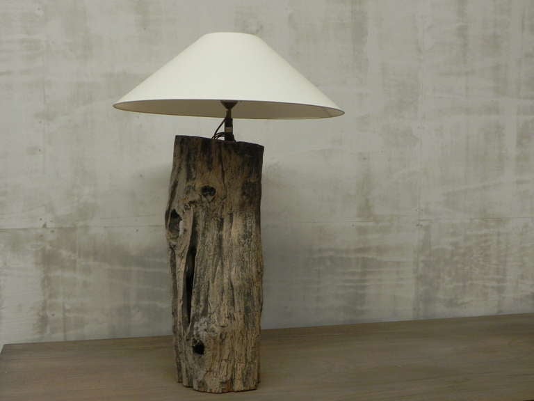 Indonesian Driftwood Table Lamp For Sale