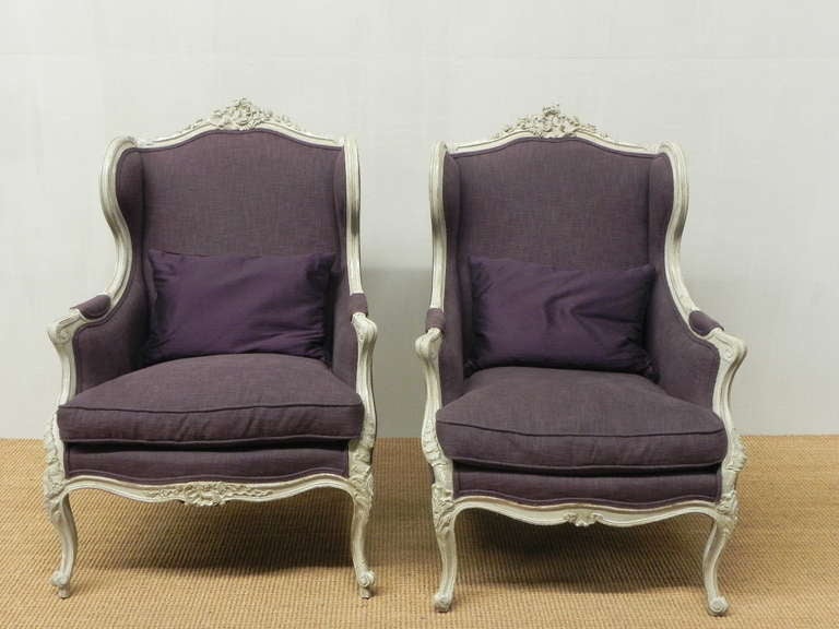 19th Century LXV Style Wing Bergers Chairs