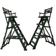 Pair Tennis Court Arbitrator Chairs