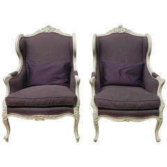 19th Century LXV Style Wing Bergers Chairs