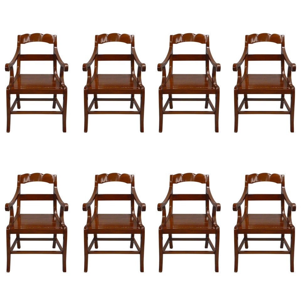 Eight 20th Century Chinese Armchairs For Sale