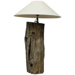 Vintage Driftwood Table Lamp
