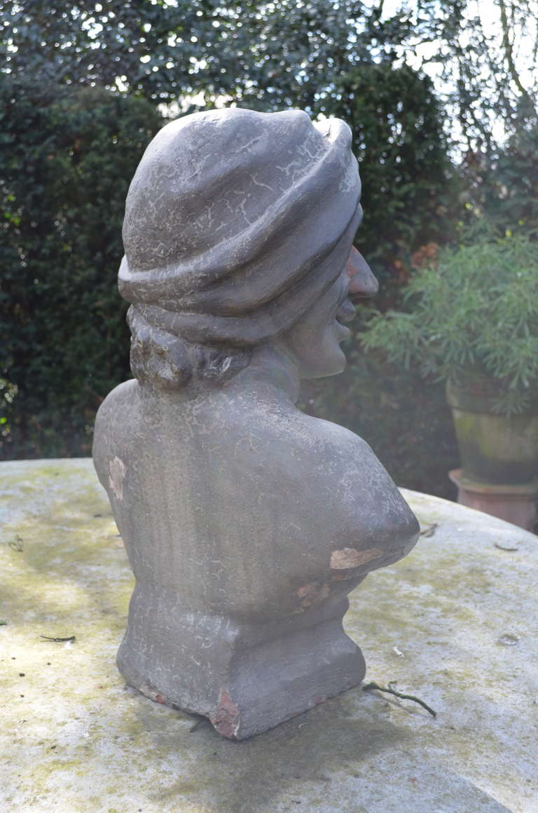 French Terracotta Bust For Sale