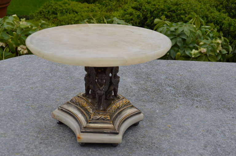 French Alabaster/ Plate Tazza 20th. Century