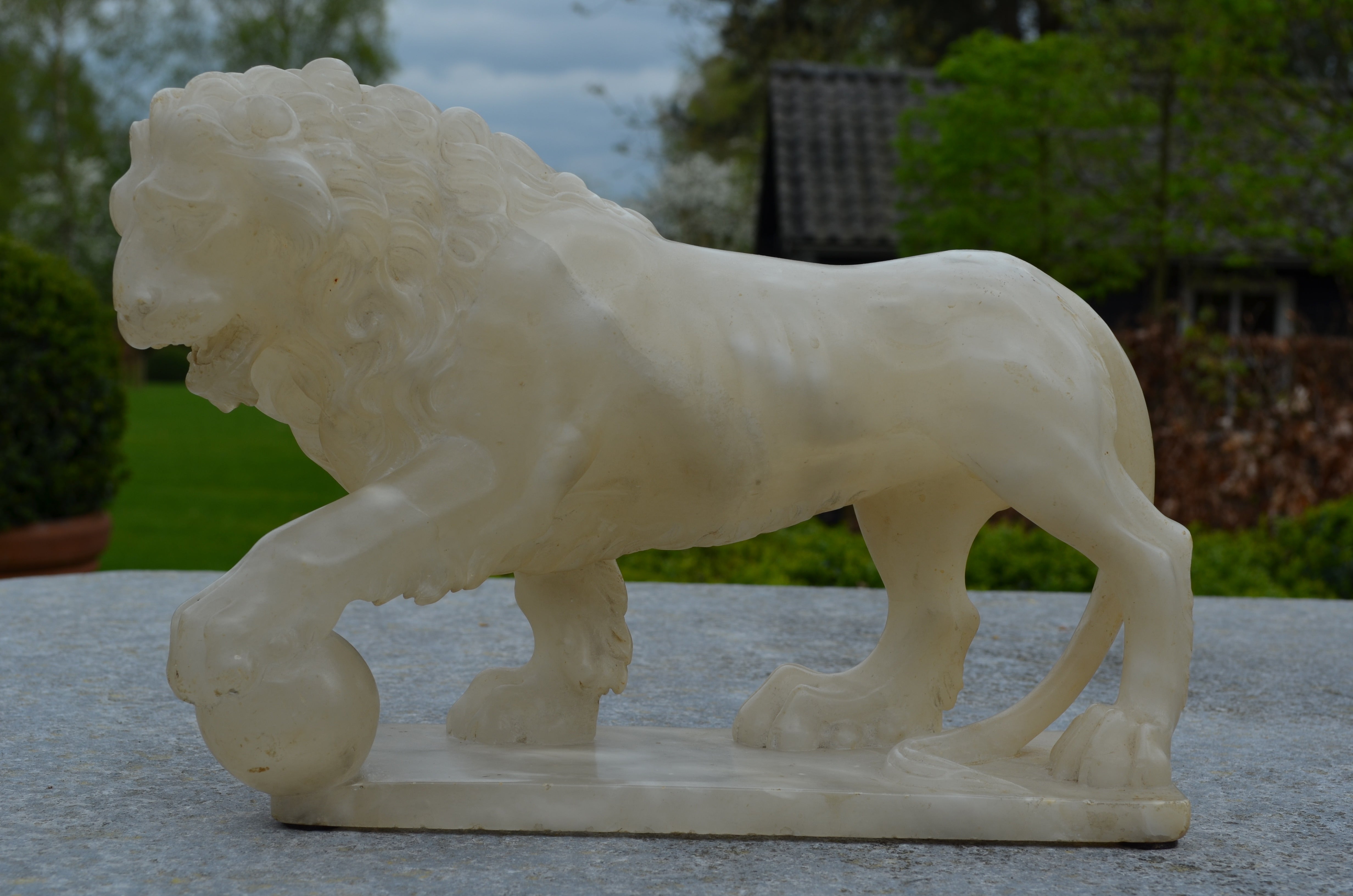 19th Century Alabaster Lion For Sale
